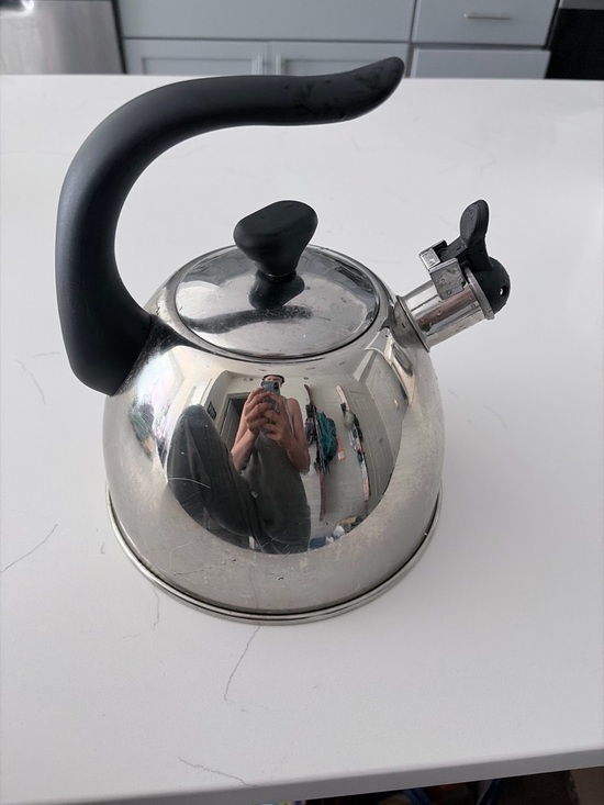 Other - Stainless Steel Whistling Tea Kettle with Black Handle